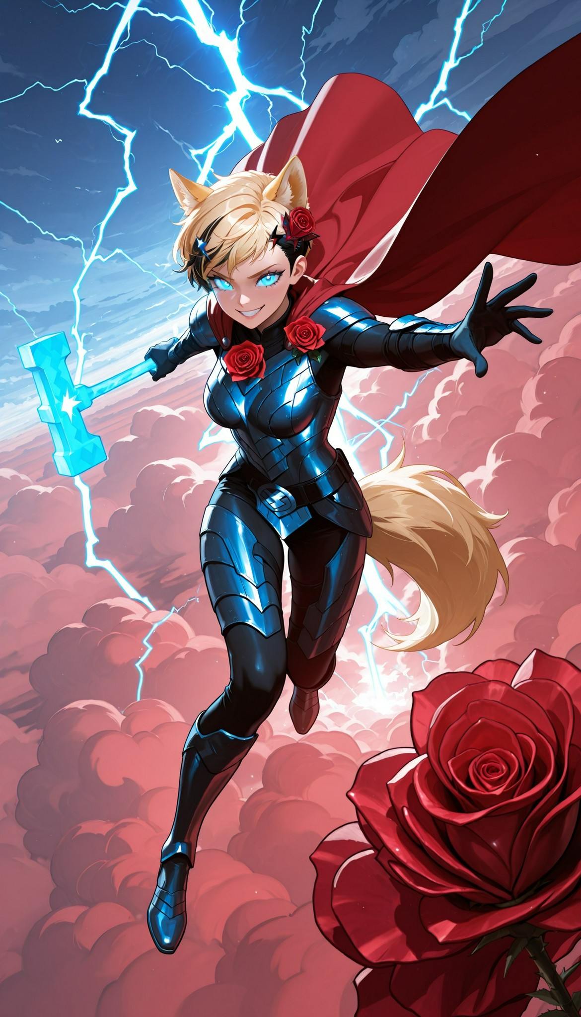 Wolf as Thor for Mike-tan's 220k! =^_^= — Moescape