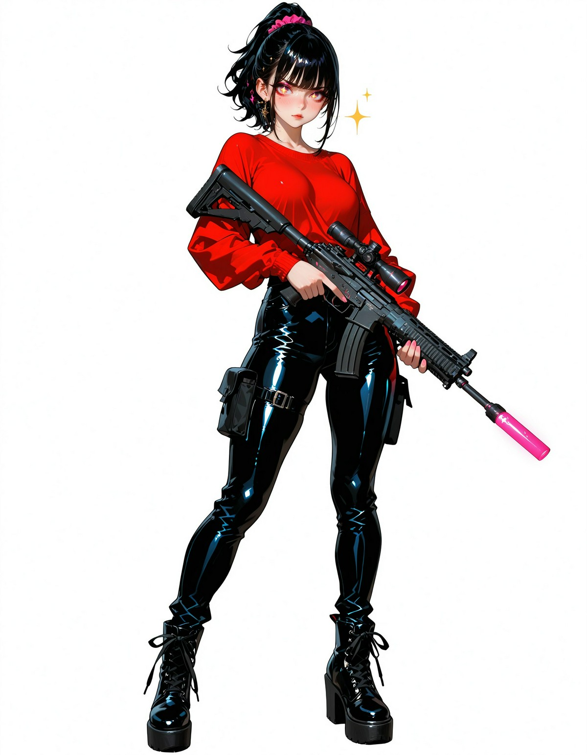 Pose and assault rifle design — Moescape