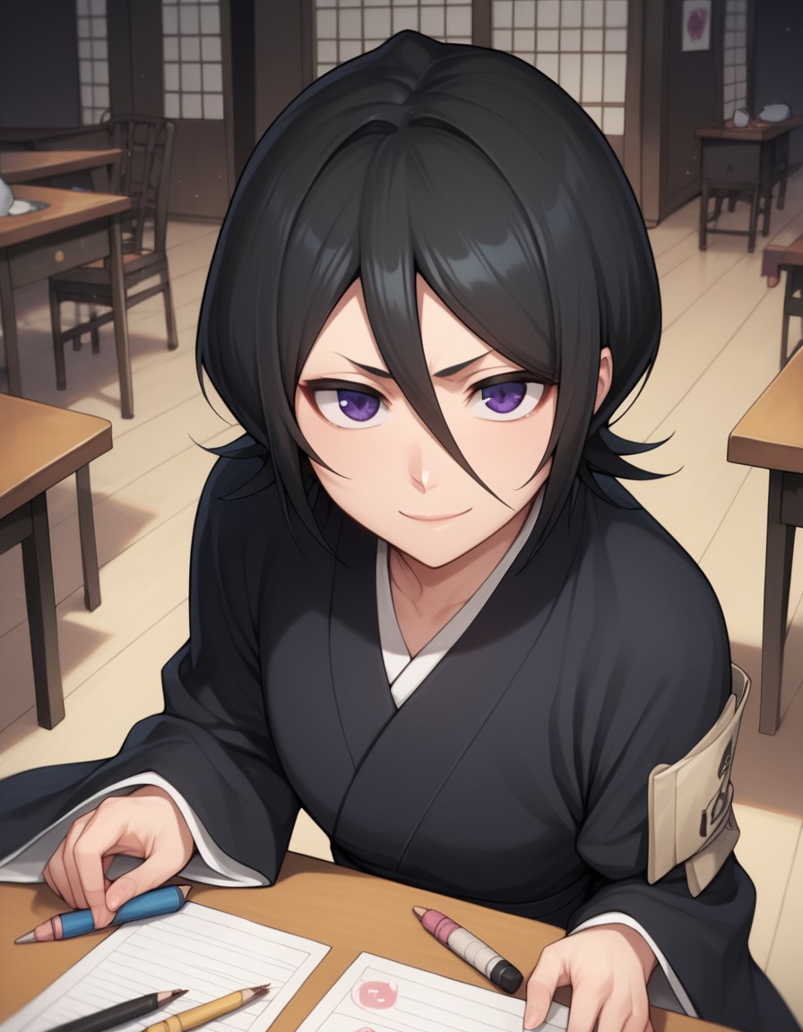 Rukia - she's going to draw Chappy the rabbit!. — Moescape